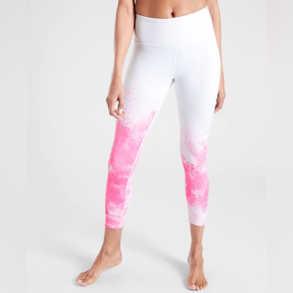 Athleta Elation Mineral 7/8 Tight Leggings Prism Pink Size Small